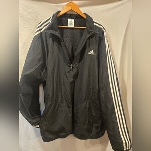 Adidas - Men's Black Half-Zip Track Jacket, 2X